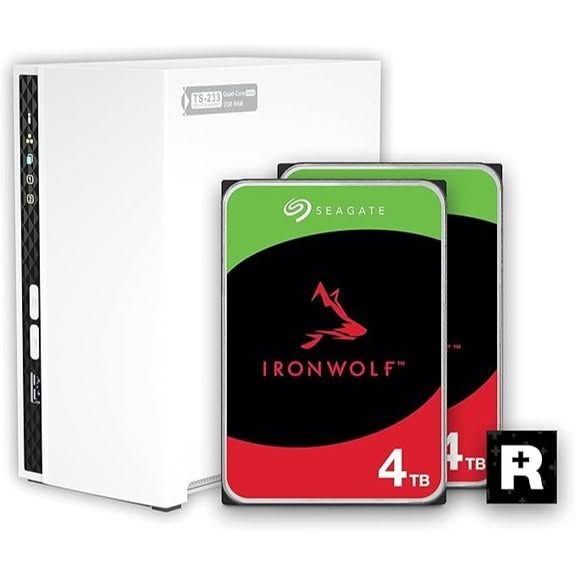 QNAP 2-Bay NAS with 4TB RAID 1 Bundle