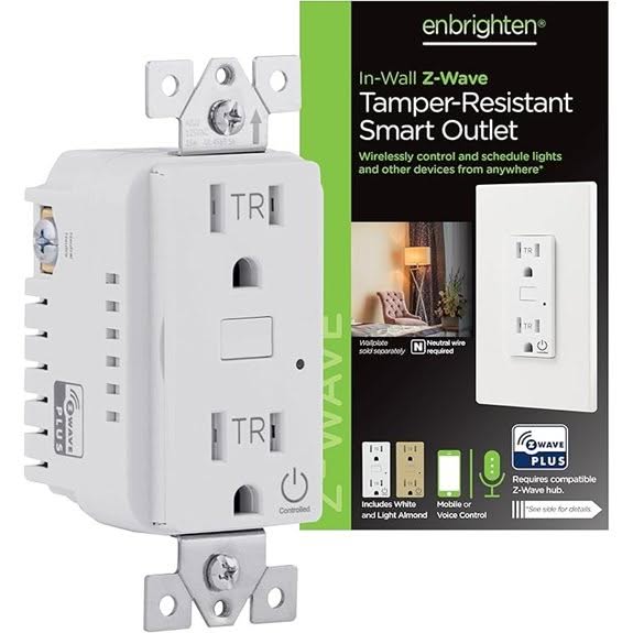 Enbrighten Z-Wave Plus In-Wall Smart Outlet