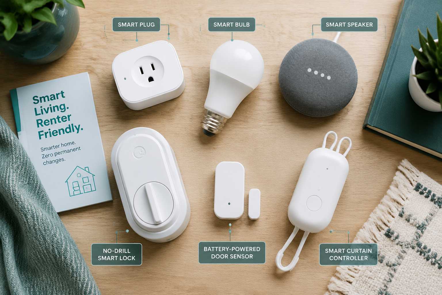 The Essential No-Drill Smart Home Device List