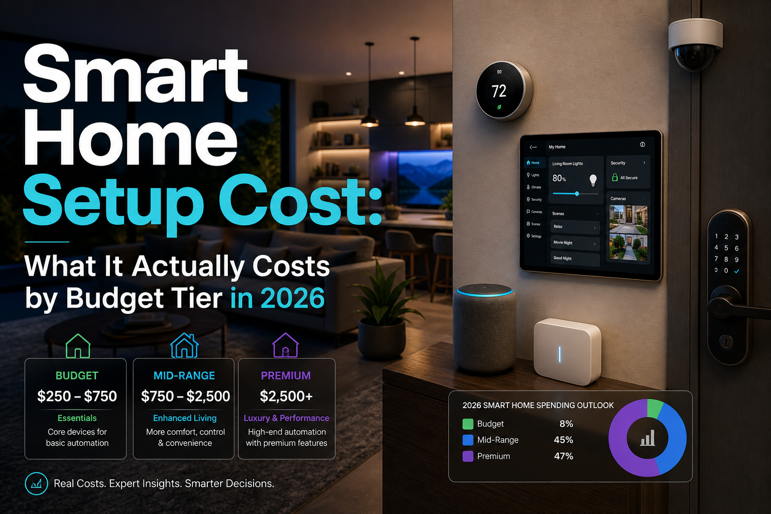 Smart Home Setup Cost: What It Actually Costs by Budget Tier in 2026
